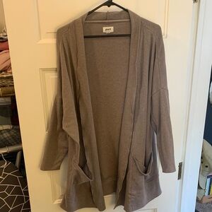 PACT 100% Organic Cotton Women's Open Cardigan Sweater, Relaxed-fit